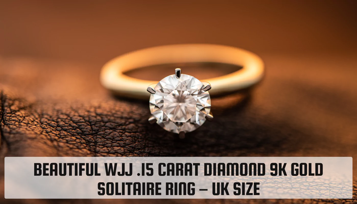 WJJ .15 Carat Diamond 9k Gold Solitaire Ring – UK Size