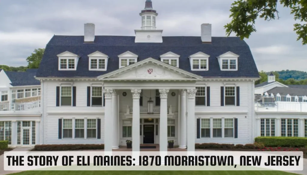 The Story of Eli Maines: 1870 Morristown, New Jersey Eli Maines