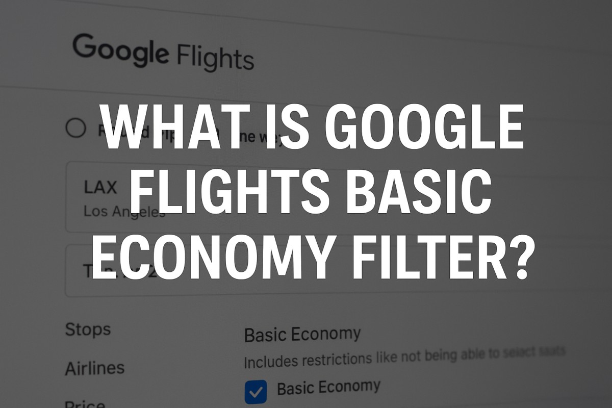 What is Google Flights Basic Economy Filter