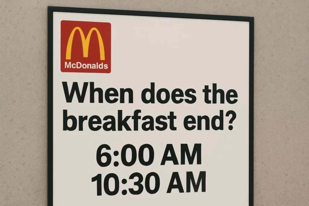 When the McDonald's breakfast ends