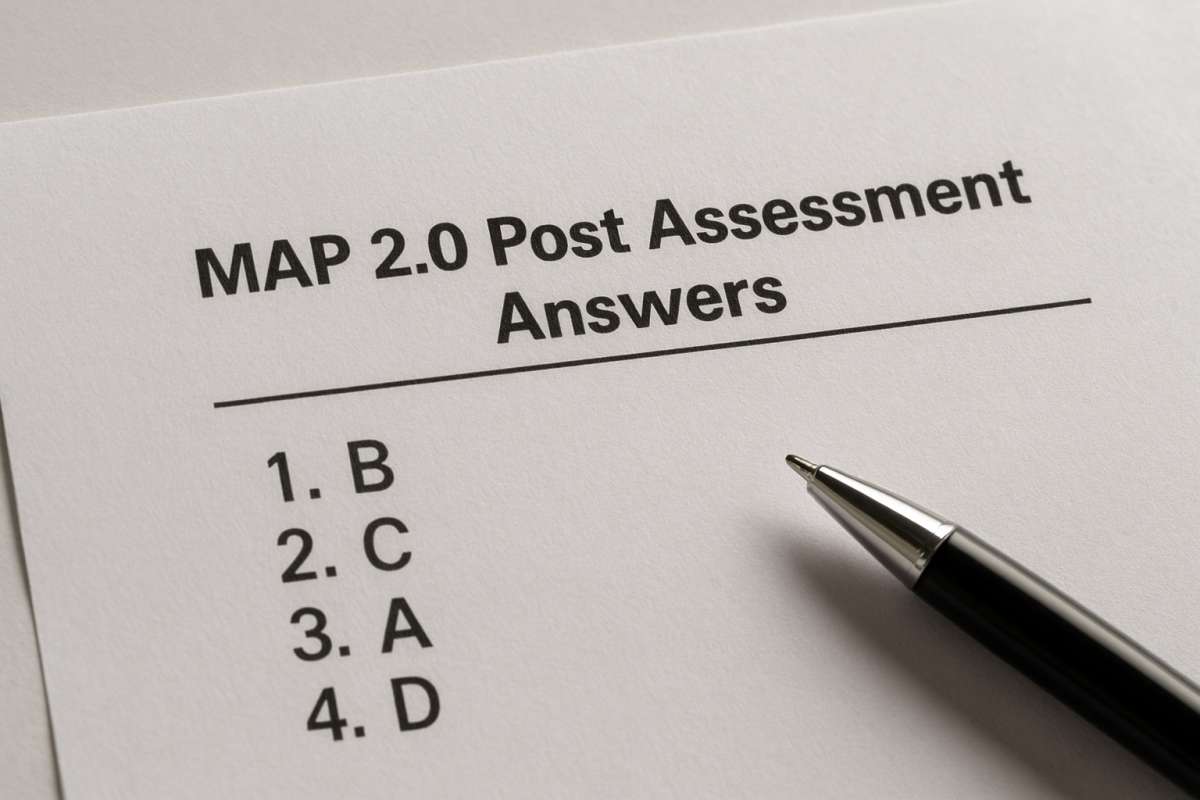 MAP 2.0 Post Assessment Answers