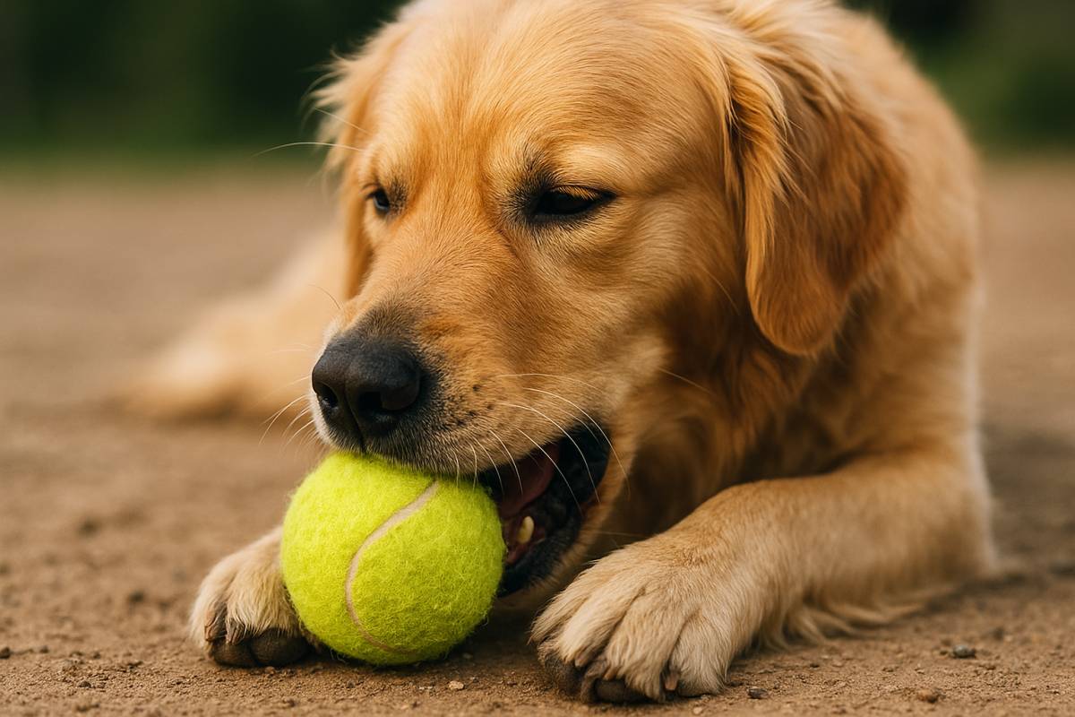 Why my Dogs Love Chewing on Tennis Balls