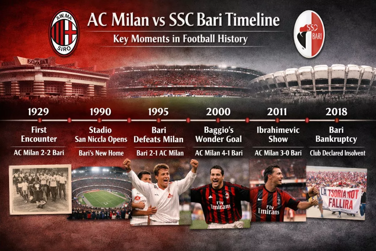 AC Milan vs SSC Bari Timeline