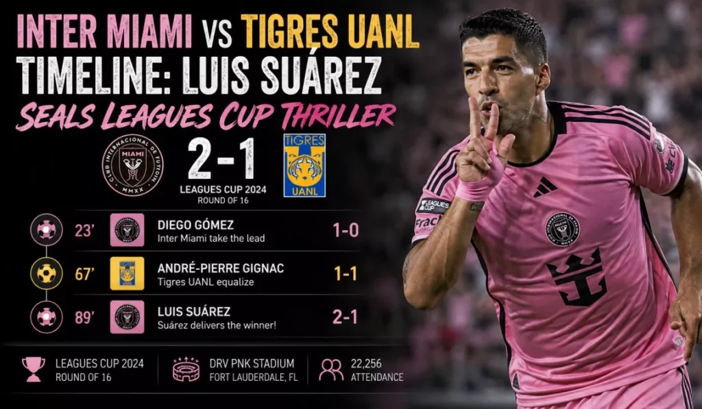 Inter Miami vs Tigres UANL Timeline