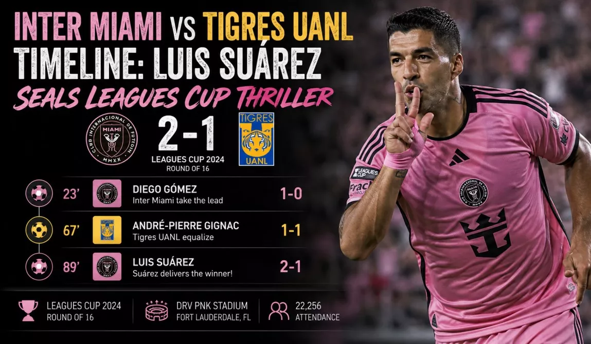 Inter Miami vs Tigres UANL Timeline