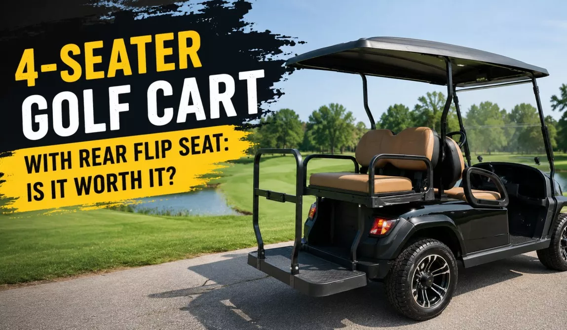 4-Seater Golf Cart With Rear Flip Seat
