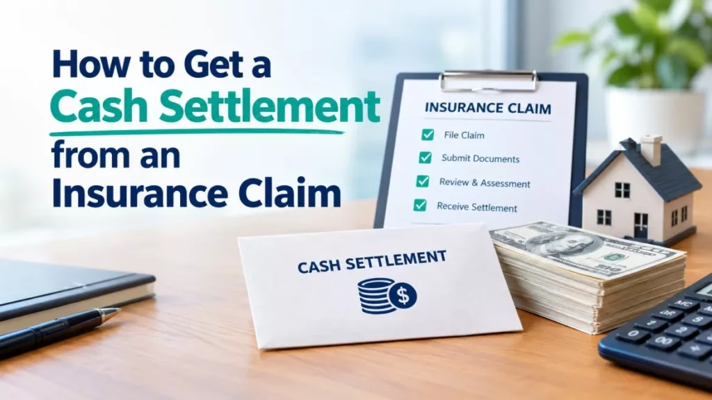 How to Get a Cash Settlement From an Insurance Claim